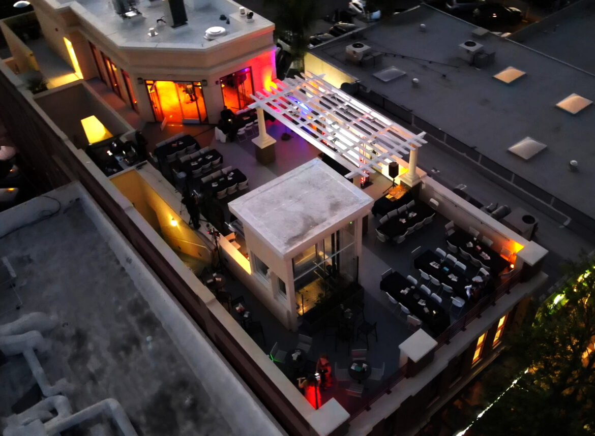 Rooftop view of Reyes Winery on Main in Santa Clarita