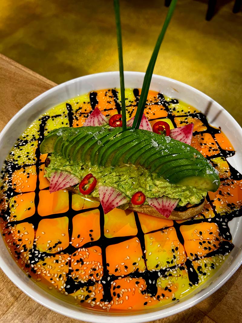 Avocado Toast at Reyes Winery on Main in Santa Clarita, CA